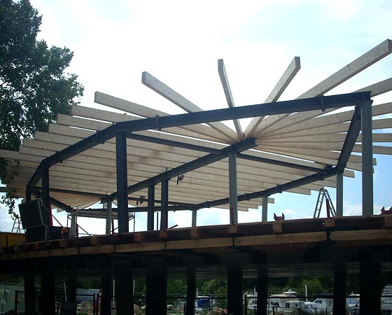 Dachkonstruktion aus Metall
