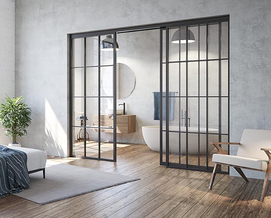 Lofttüre als Schiebetüre