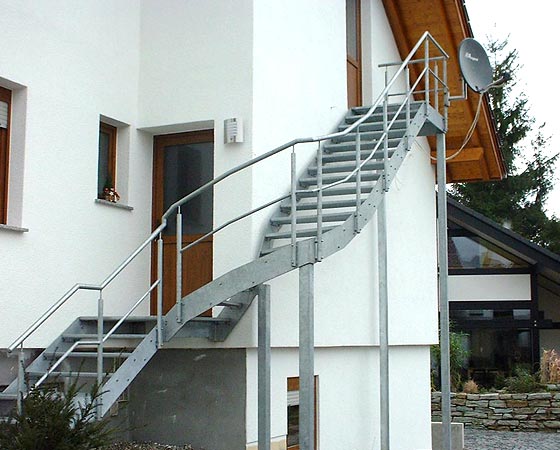 Stahltreppe im Aussenbereich