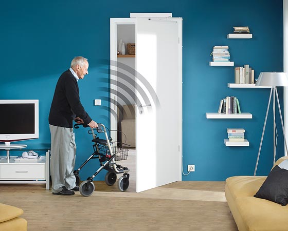 Zimmertüre mit automatischer Funköffnung