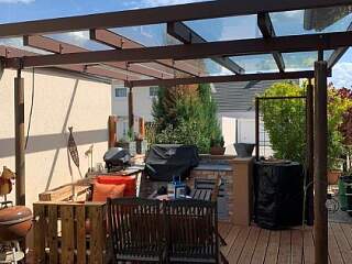 Terrassenüberdachung mit Glas | ©Schlosserei Schott GmbH
