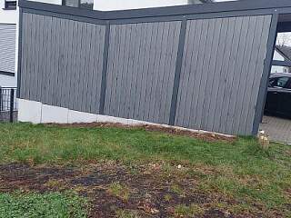 Carport verkleidet mit WPC  | &copy;Schlosserei Schott GmbH